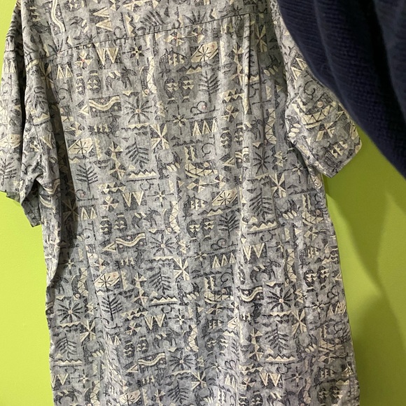 Afends, Small Button Up Tee: Blue Trip - Picture 4 of 4